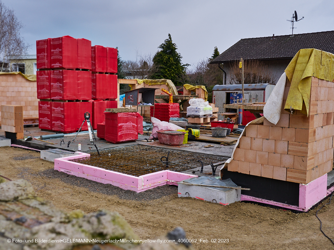 02.02.2023 - Baustelle Niederalmstraße 16 in Neuperlach